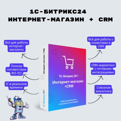 Программа для ЭВМ "1С-Битрикс24". Лицензия Интернет-магазин + CRM (12 мес.) - купить в Нанибике